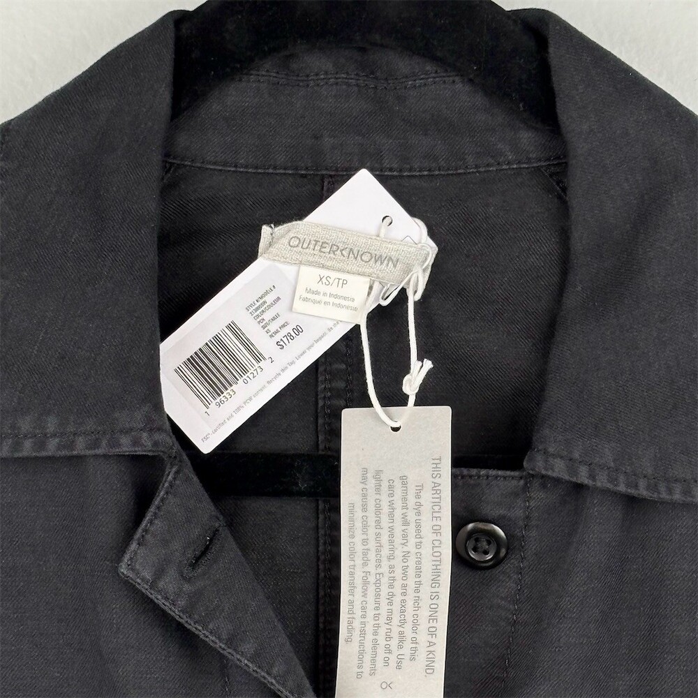 Outerknown Coverall Jumpsuit Womens Size XS Black Utility Zip Front - Picture 8 of 12